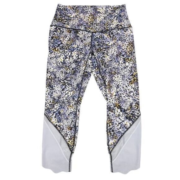 Lululemon Wunder Under Crop High-Rise Roll Down 23" In Floral Metropolis Multi 8 - Picture 4 of 7